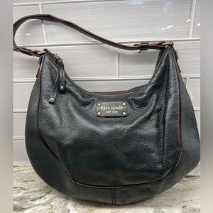 EUC Black Leather Kate Spade New York Hobo Bag